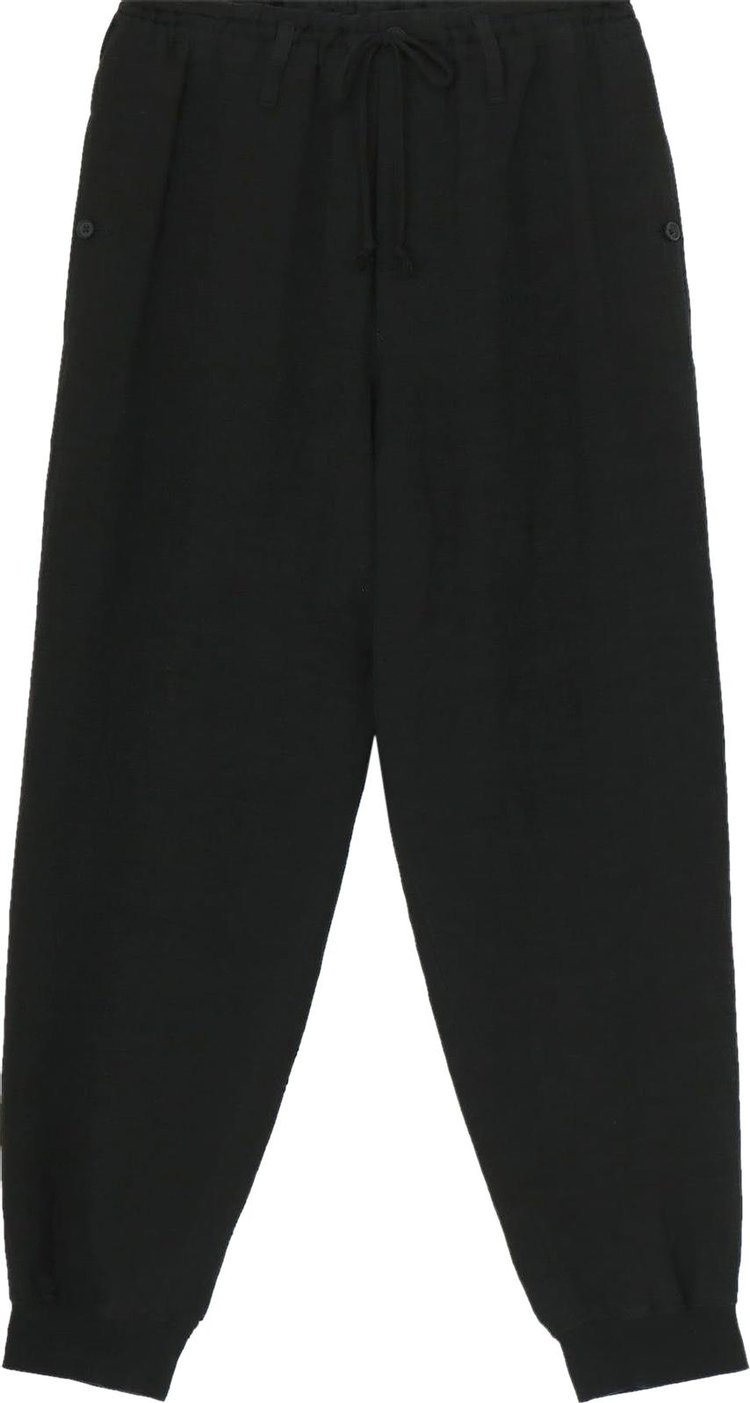 Yohji Yamamoto Ribbed Hem Pants 'Black'