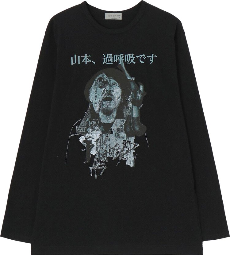 Yohji Yamamoto Printed Long-Sleeve T-Shirt 'Black'