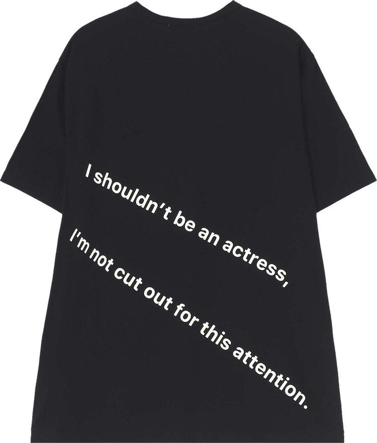 Yohji Yamamoto Printed Short Sleeve T Shirt Black