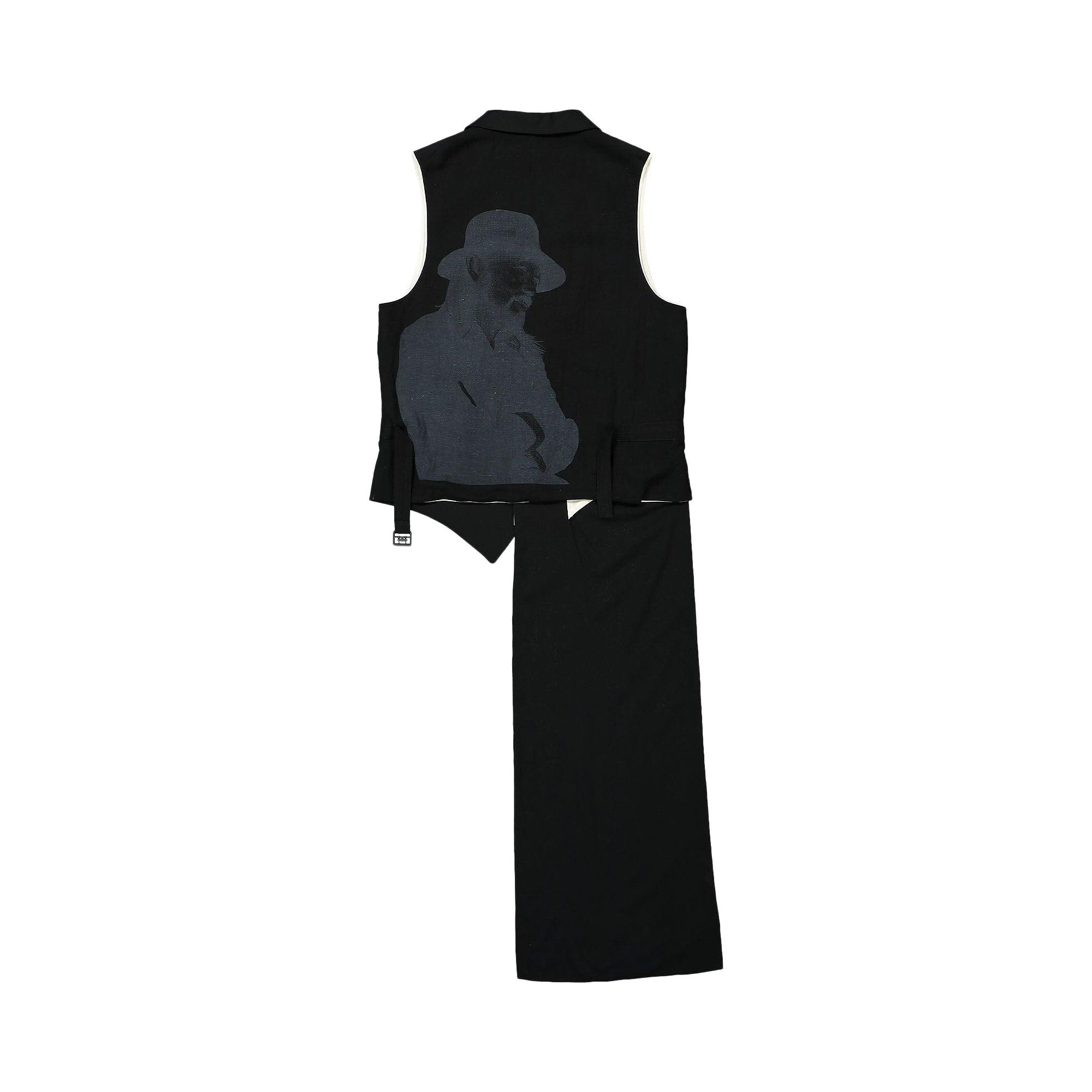 新規購入 Buy Yohji Yamamoto Layered Pleated Asymmetric Vest 'Black トップス