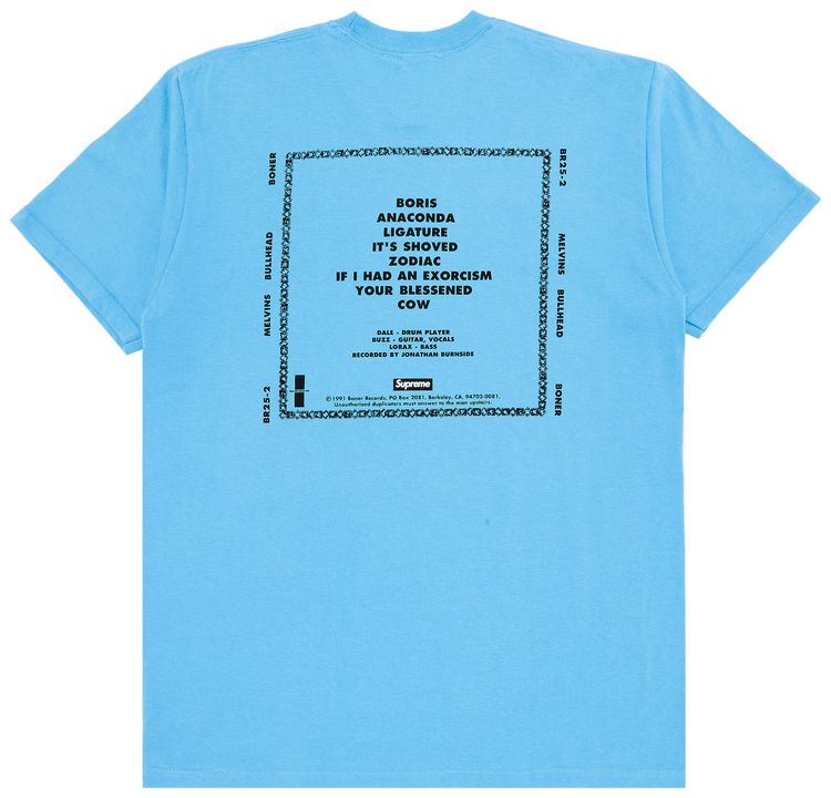 Supreme x Melvins Bullhead Tee Bright Blue
