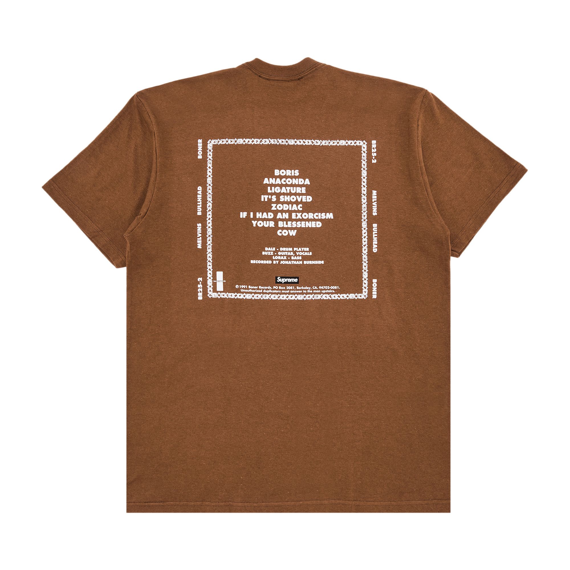 Size xl Supreme x Melvins Bullhead Tee 'Brown'