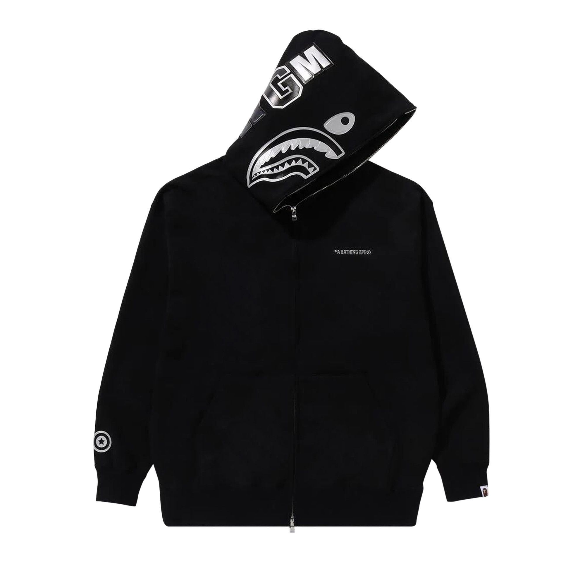 Buy BAPE Ink Camo Shark Zip Hoodie Black 1K30 115 305 BLACK GOAT