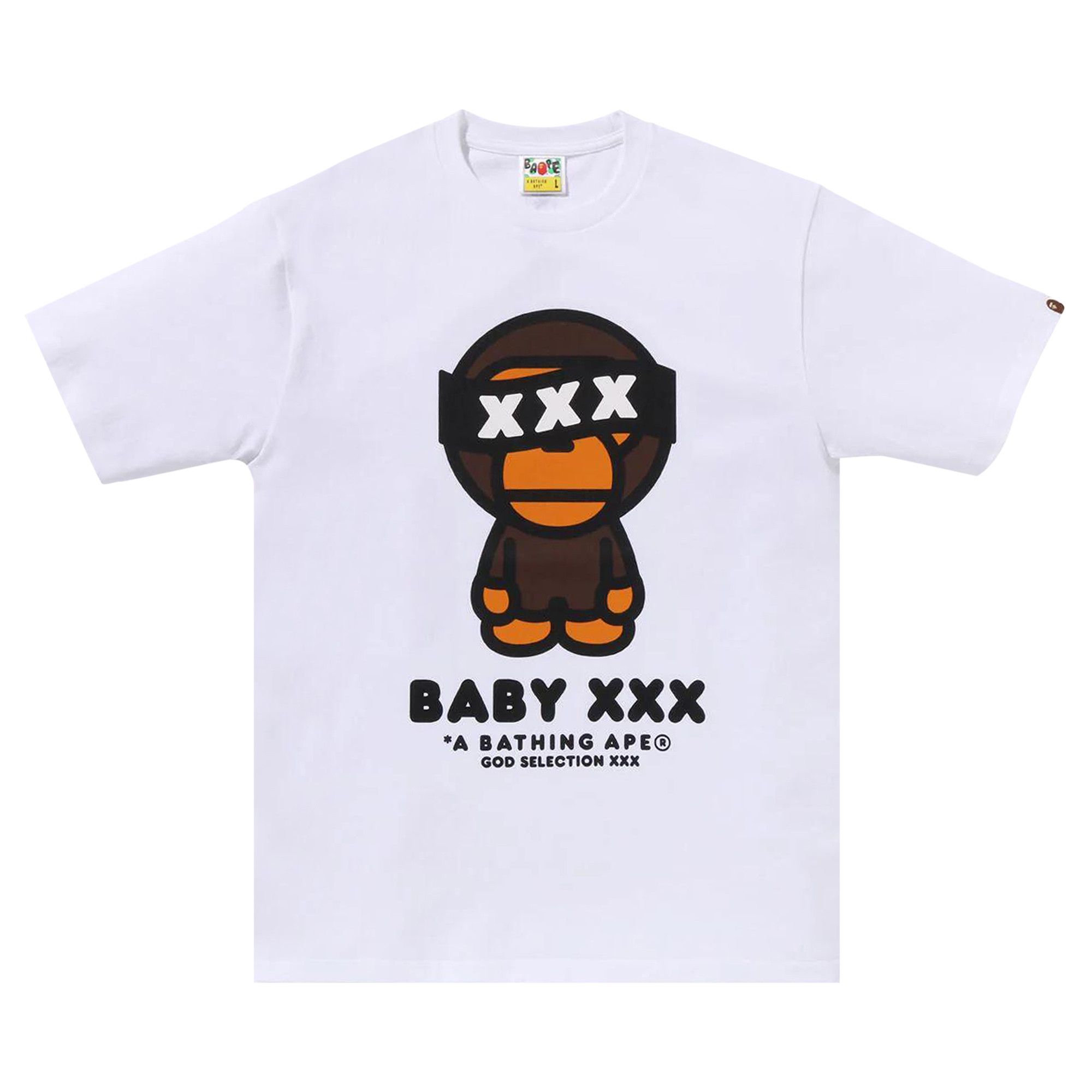 Size xxl BAPE x GOD SELECTION XXX Baby Milo Tee White
