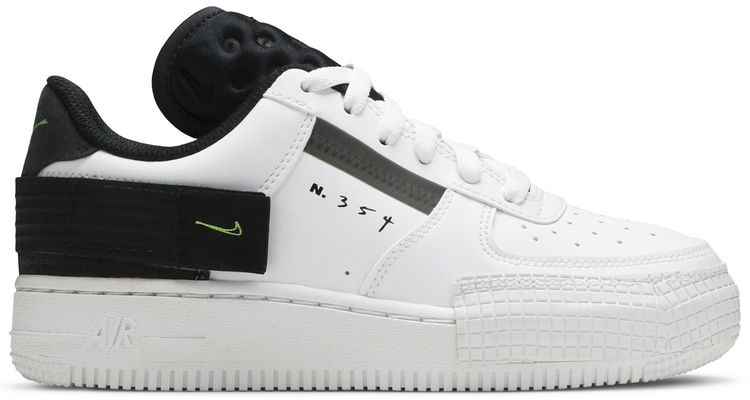 Nike Air Force 1 Type GS White Black Volt