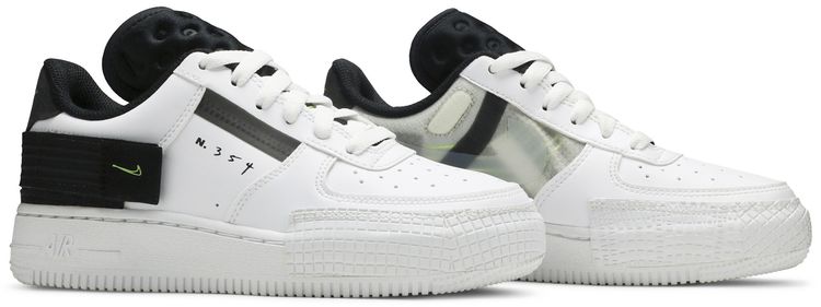 Nike Air Force 1 Type GS White Black Volt