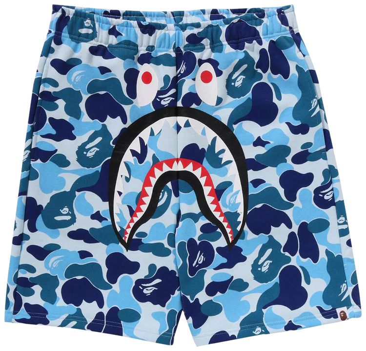 BAPE ABC Camo Shark Sweatshorts Blue