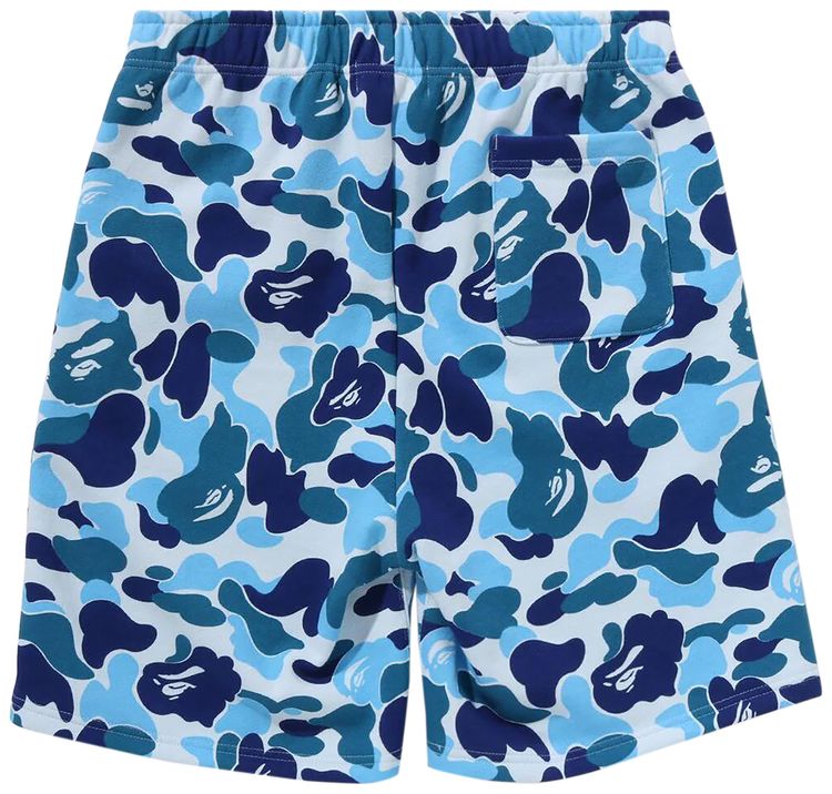 BAPE ABC Camo Shark Sweatshorts Blue