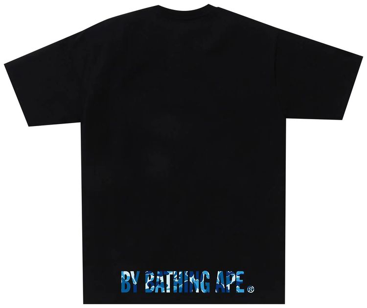BAPE ABC Camo Ape Face Tee BlackBlue