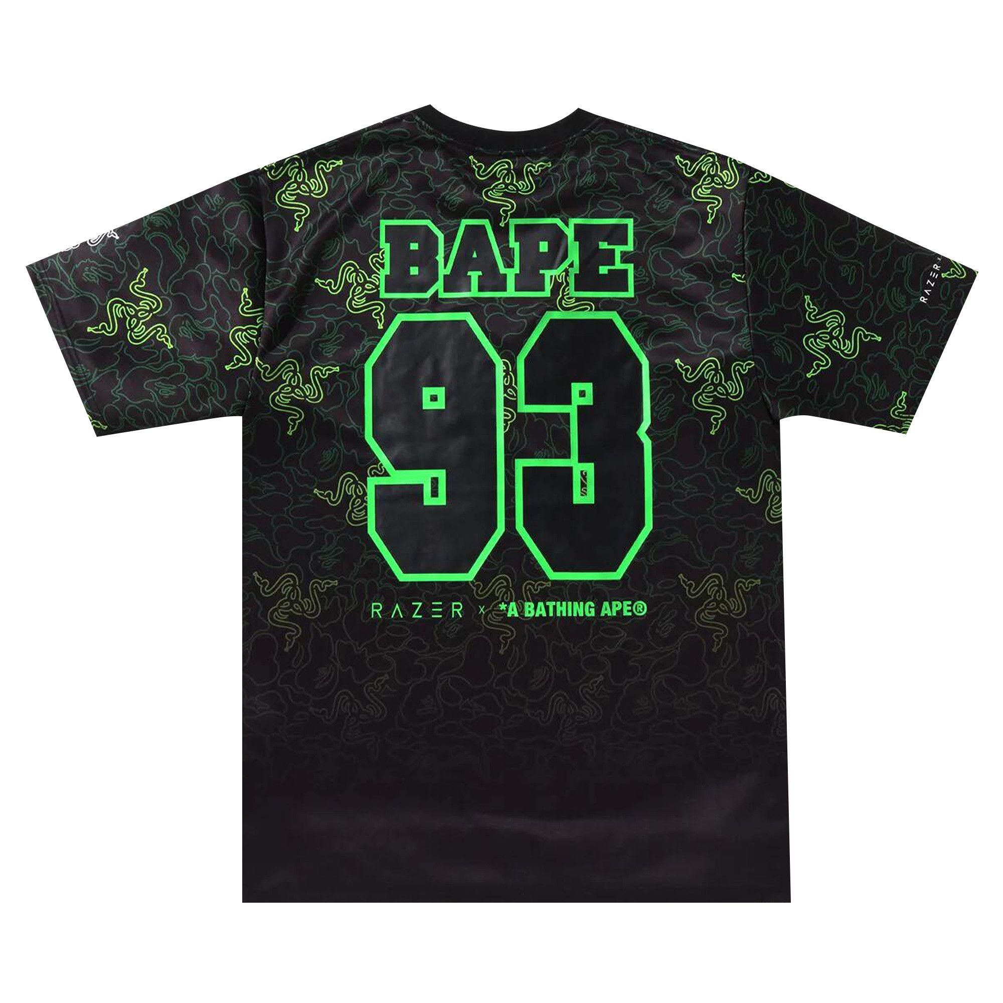 Buy BAPE x Razer Neon Camo Team Tee 'Green' - 1I23 109 904
