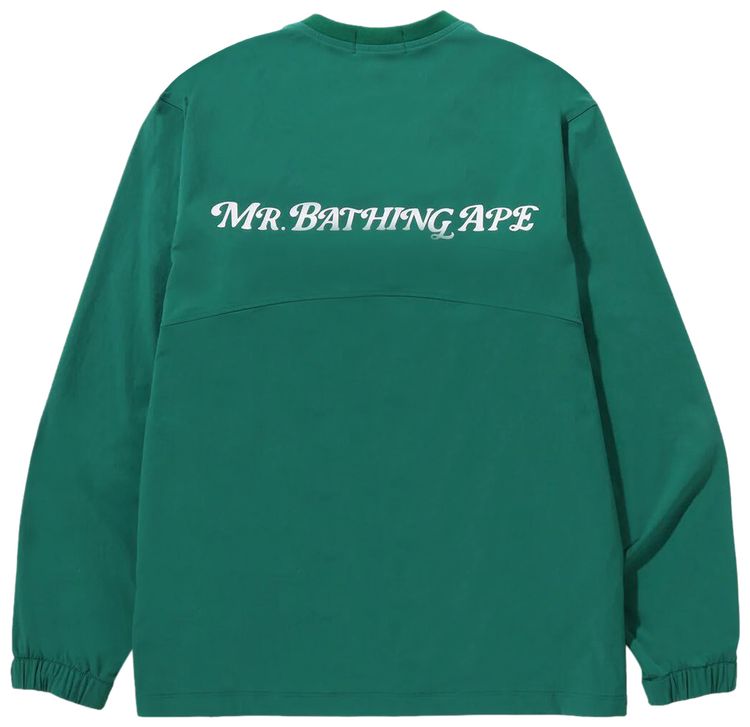 BAPE Mr Bathing Ape Golf V Neck Pullover Windbreaker Green