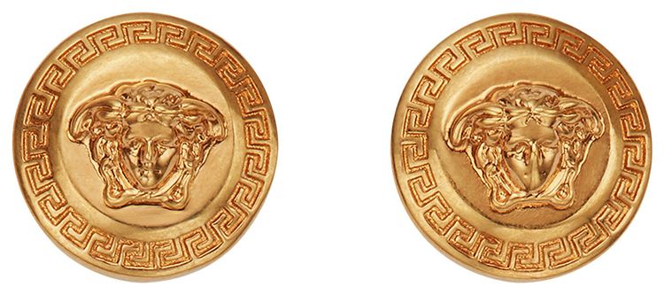 Versace Tribute Stud Earrings Gold