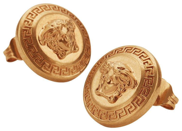 Versace Tribute Stud Earrings Gold