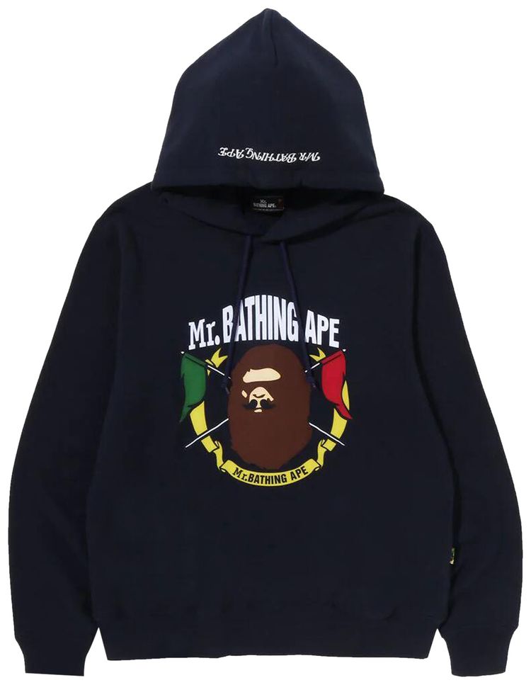BAPE Mr Bathing Ape Pullover Hoodie Navy