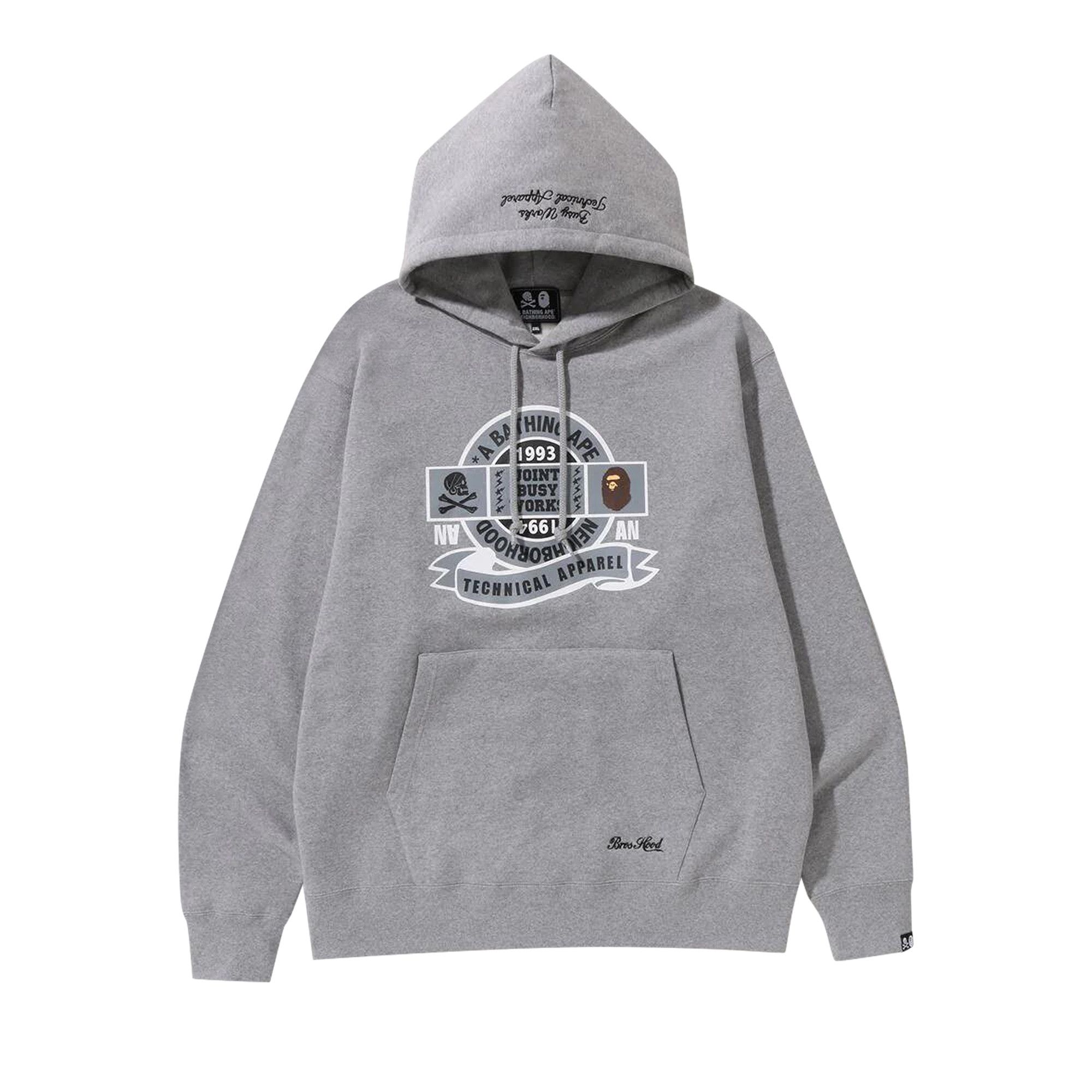 トップス NEIGHBORHOOD A BATHING APE hoodie Authentic ape bape x NBHD 2 face half zip pullover hoodie