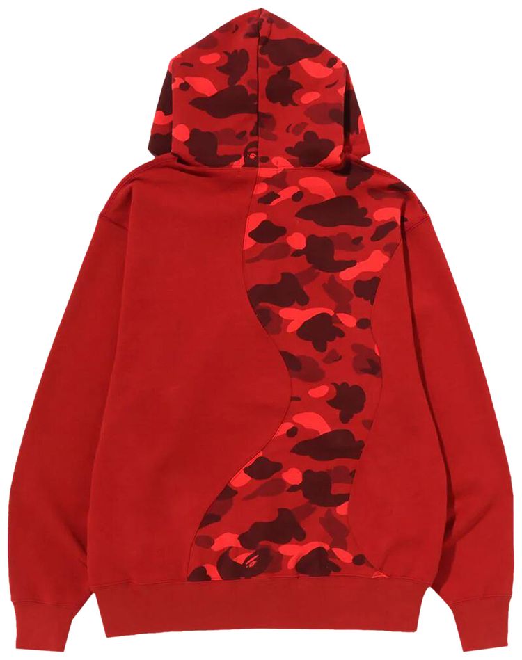 BAPE Color Camo College Cutting Relaxed Fit Hoodie Red
