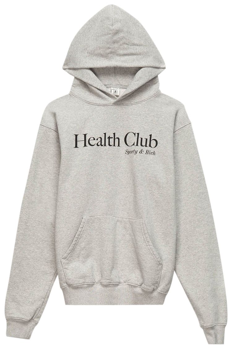 Sporty  Rich Health Club T Shirt Heather Grey