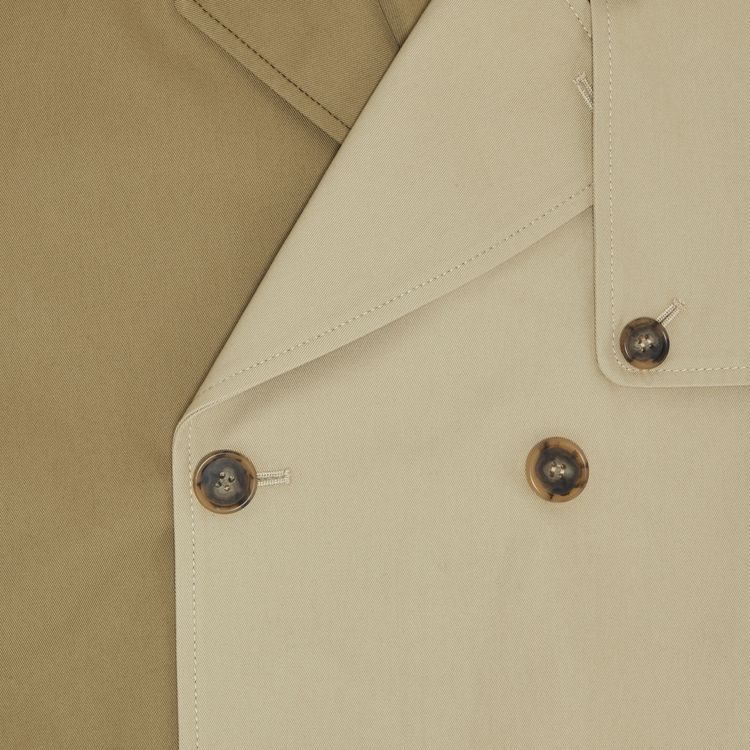 MM6 Maison Margiela Two Tone Sports Jacket Mud BrownSand Beige