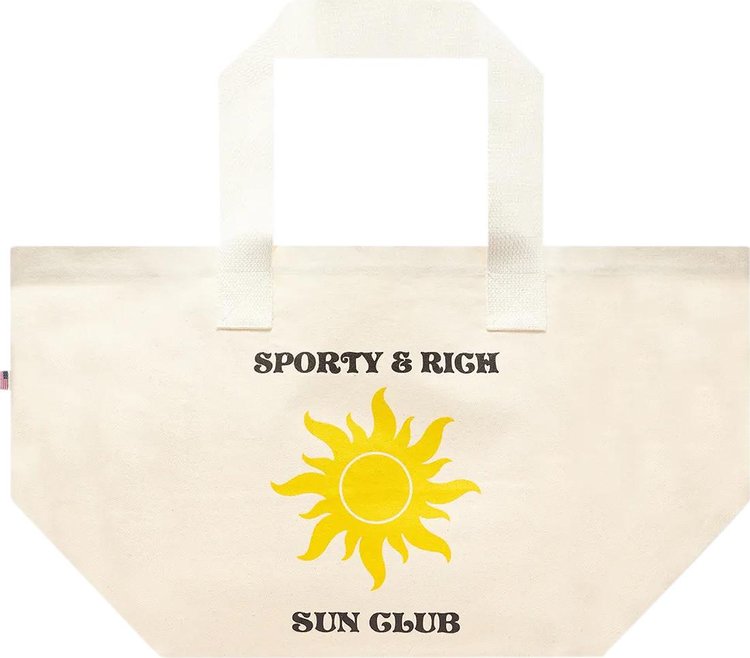Sporty & Rich Sun Club Tote Bag 'Natural'