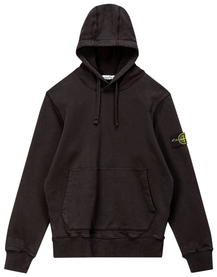 Stone Island Patch Logo Hoodie Black
