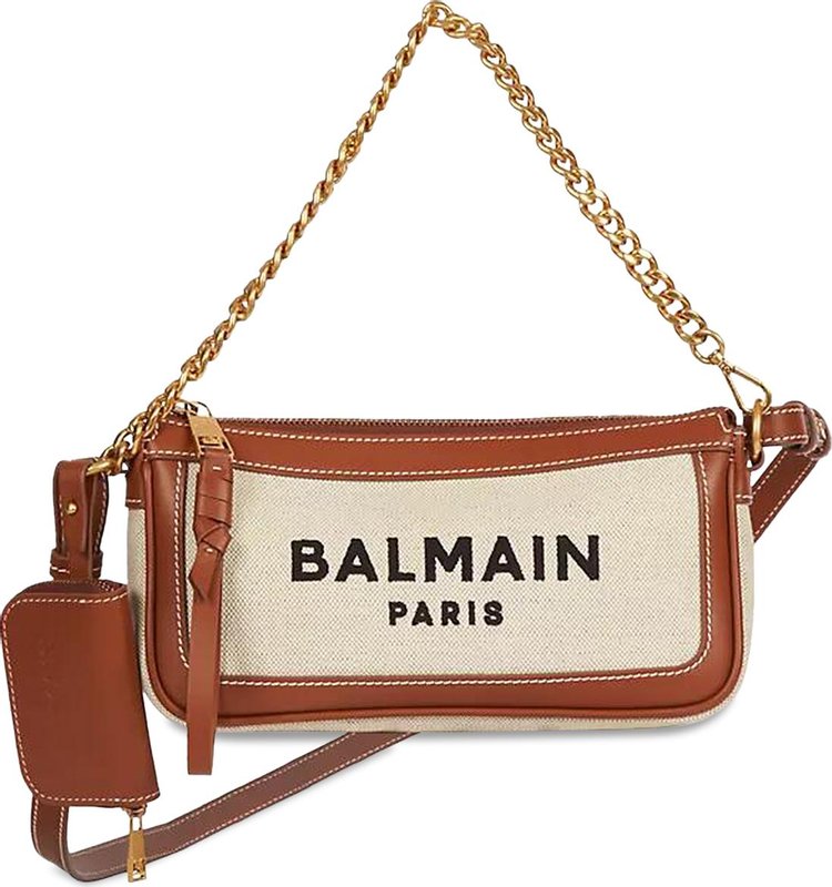 Balmain B-Army Clutch Bag 'Natural/Brown'