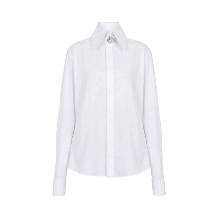 Balmain Embellished Poplin Shirt 'White'