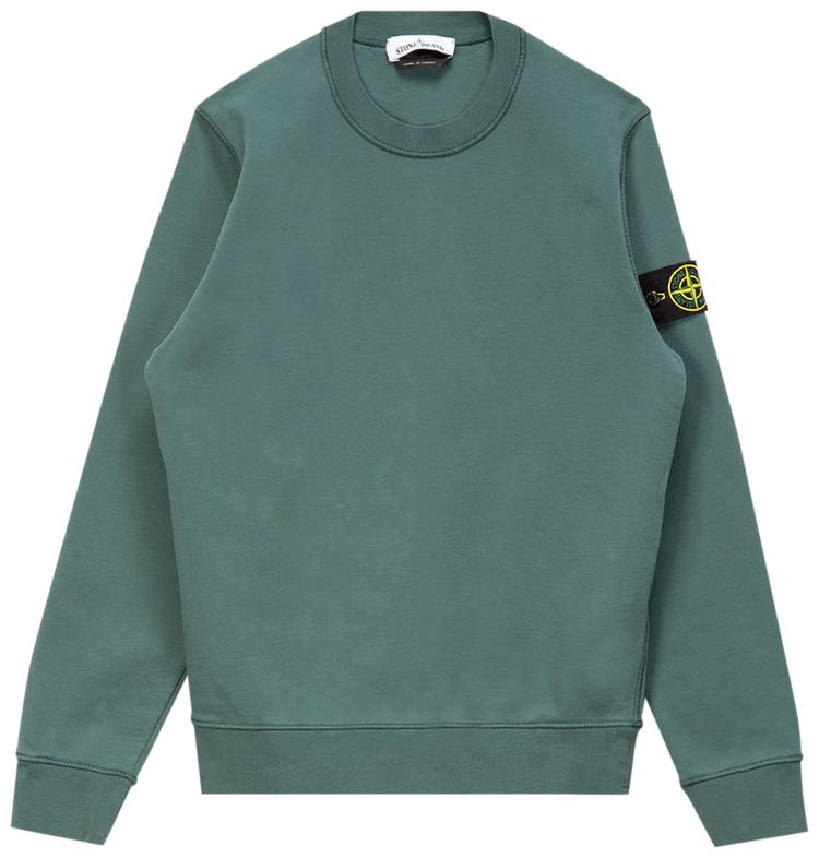 Stone Island Patch Logo Crewneck Sweatshirt Petrol