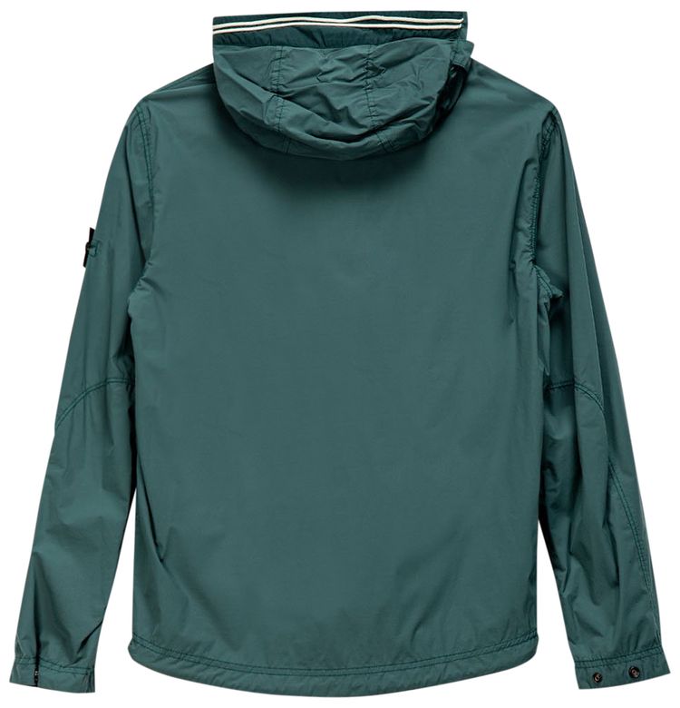 Stone Island Patch Logo Hooded Jacket Petrol