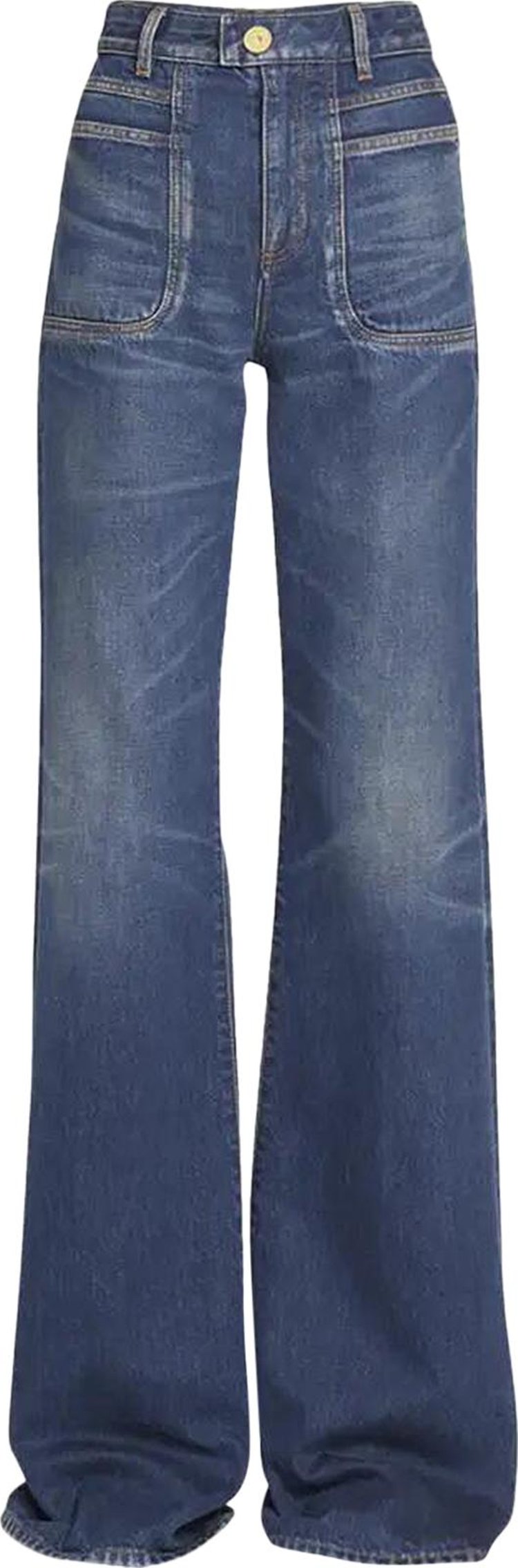 Balmain High Waisted Flared Jeans 'Blue'