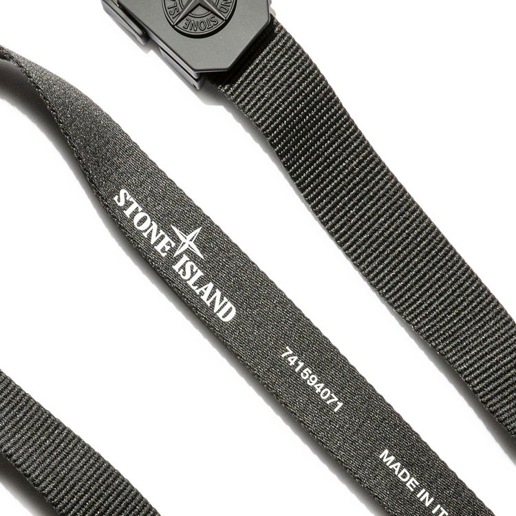 Stone Island Nylon Tape Belt Black