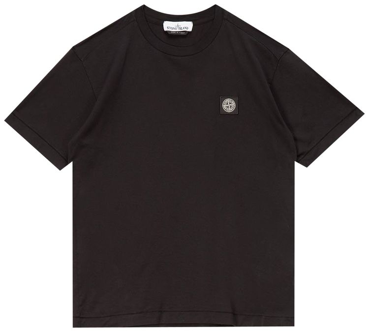Stone Island Patch Logo T Shirt Black