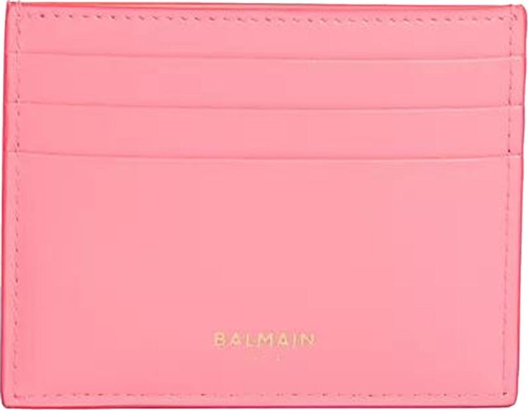 Balmain B Buzz Leather Card Holder Bubble Gum