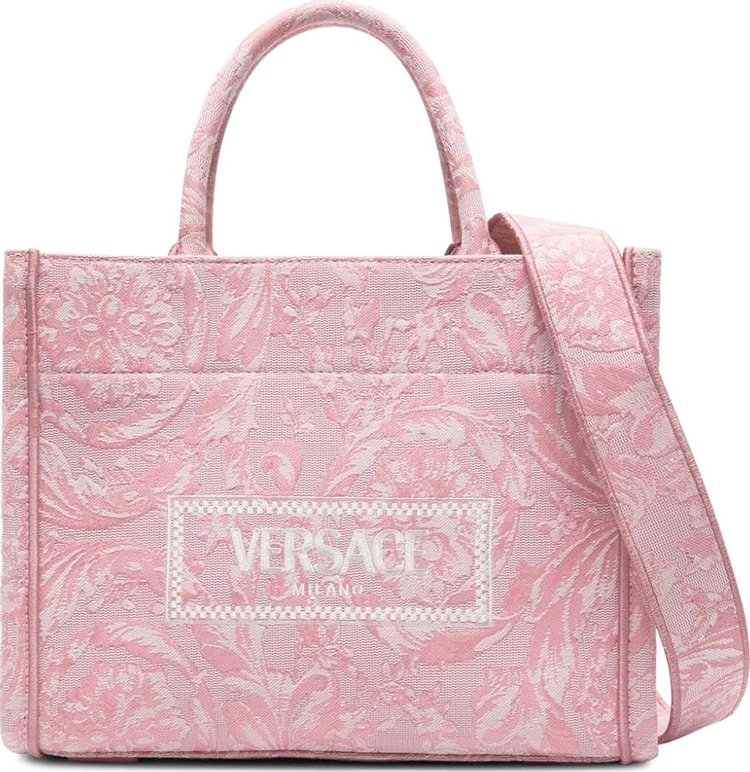 Versace Small Embroidered Tote Bag 'Pale Pink'