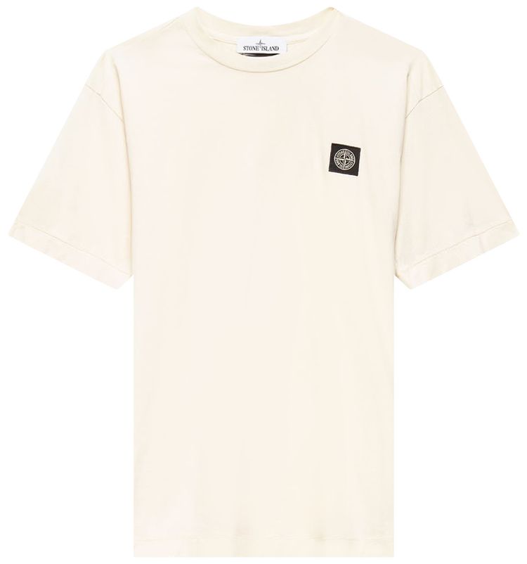 Stone Island Patch Logo T Shirt Ivory