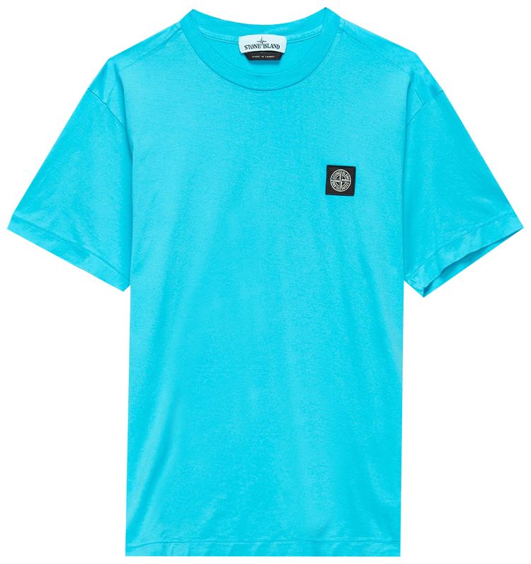 Stone Island Patch Logo T Shirt Turquoise