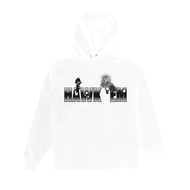 Vlone x Pop Smoke Hawk Em Hoodie White