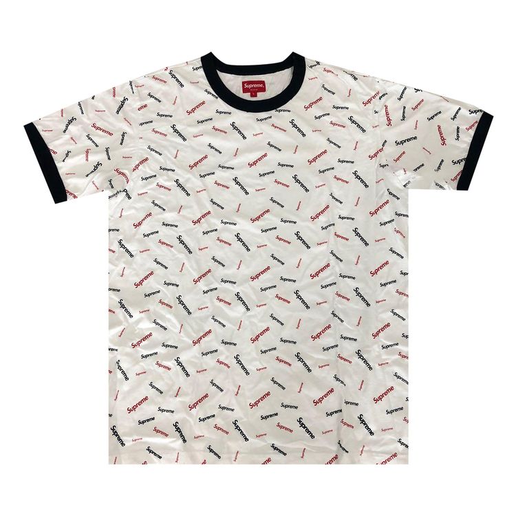 Supreme Scatter Ringer Tee White