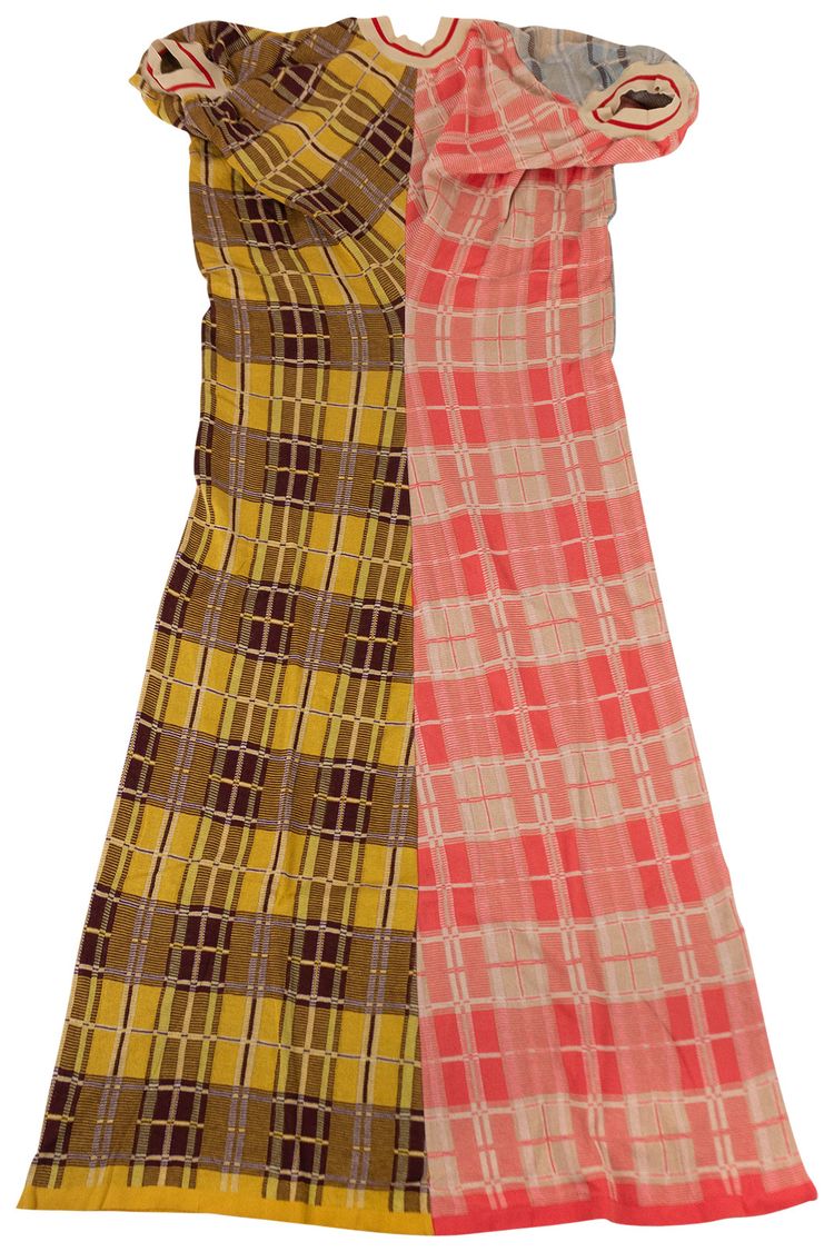 Marni Short Sleeve Midi Sweater Dress Lemonade Check