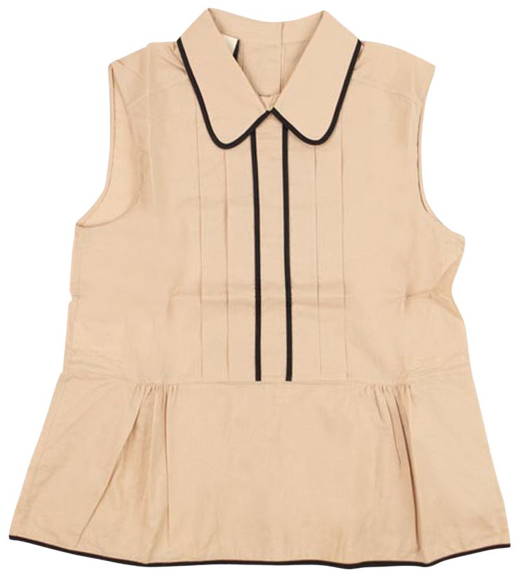 Marni Collared Sleeveless Shirt Rose Taupe