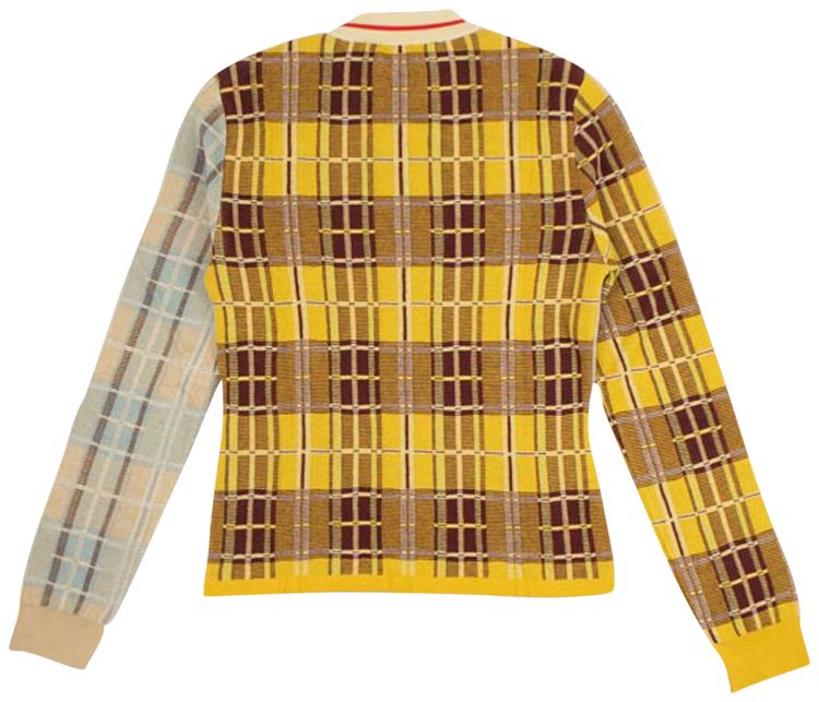 Marni Long Sleeve Crewneck Sweater Sky Check