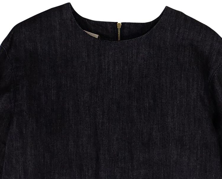 Marni Denim High Low Mini Dress Dark Blue