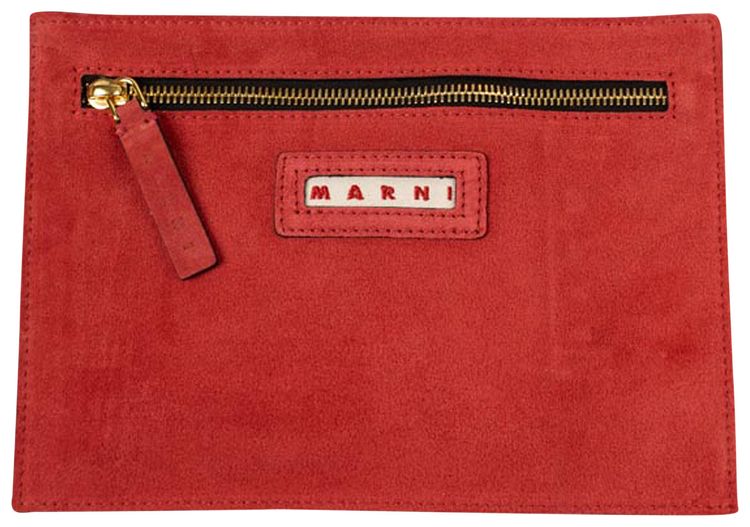 Marni Logo Pouch Bag Red