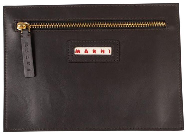Marni Logo Pouch Bag Brown
