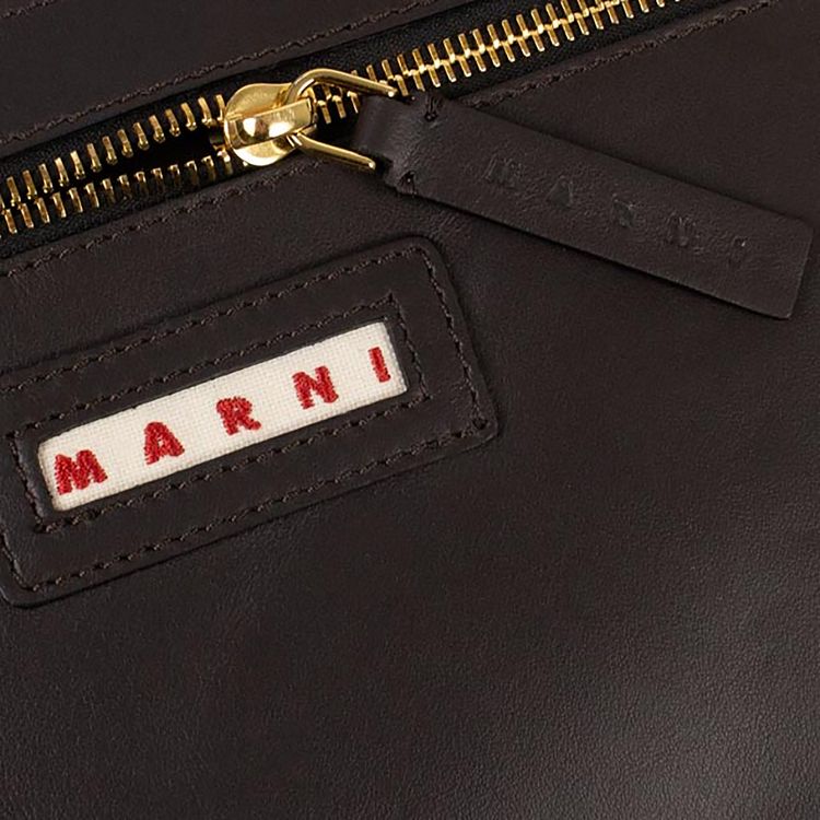 Marni Logo Pouch Bag Brown