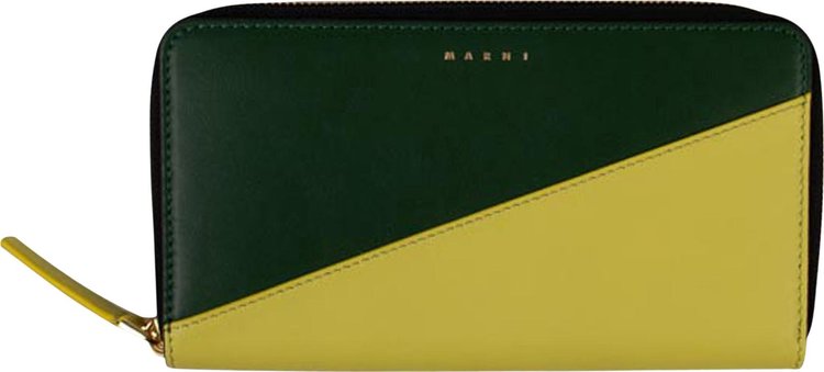 Marni Zip Wallet 'Green/Yellow'