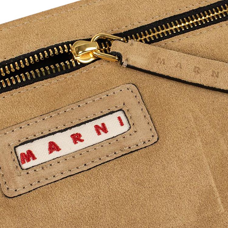 Marni Logo Pouch Bag Tan