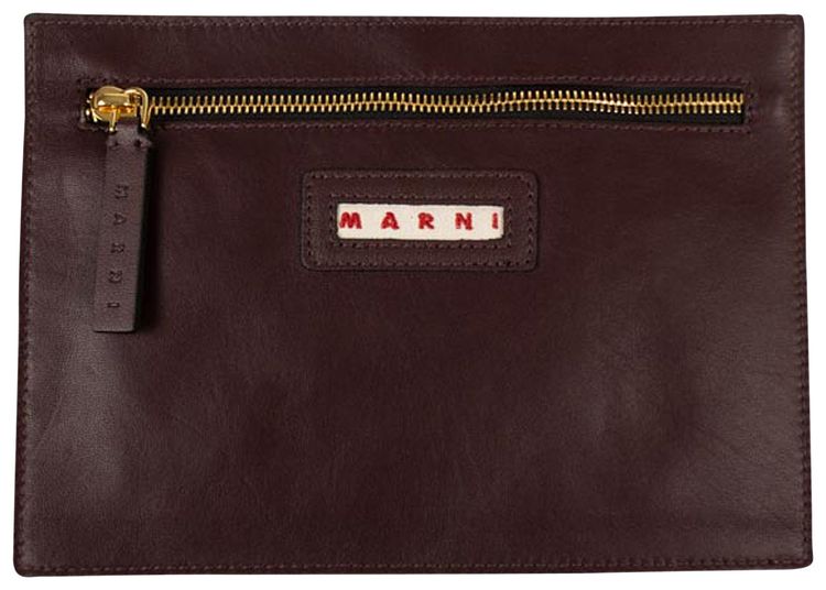 Marni Logo Pouch Bag Dark Purple