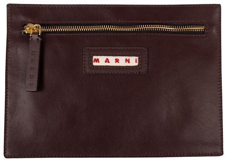 Marni Logo Pouch Bag 'Dark Purple'