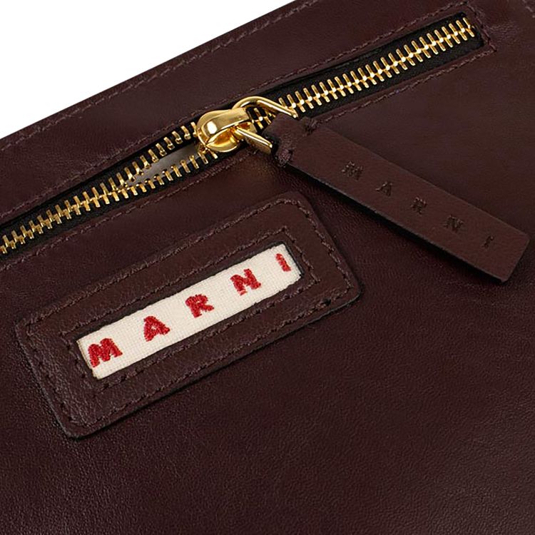 Marni Logo Pouch Bag Dark Purple