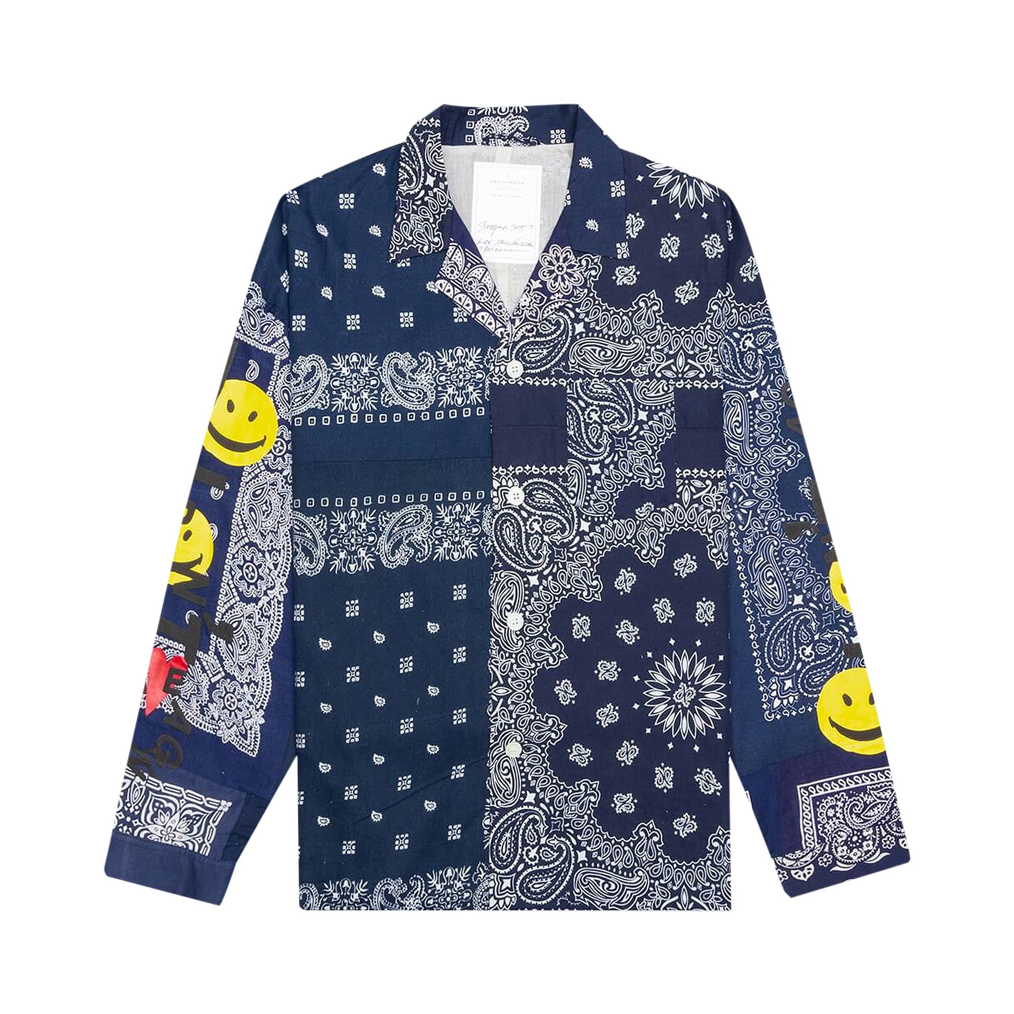Buy READYMADE Bandana Sleeping Shirt 'Blue' - RE CO NV 00 00 93 | GOAT